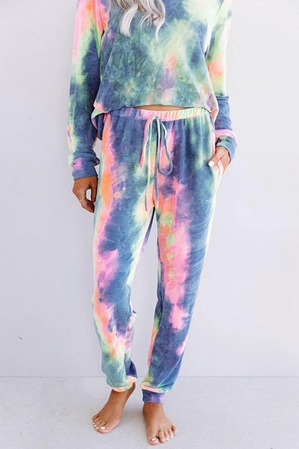 Modrikast tie dye komplet Serenity