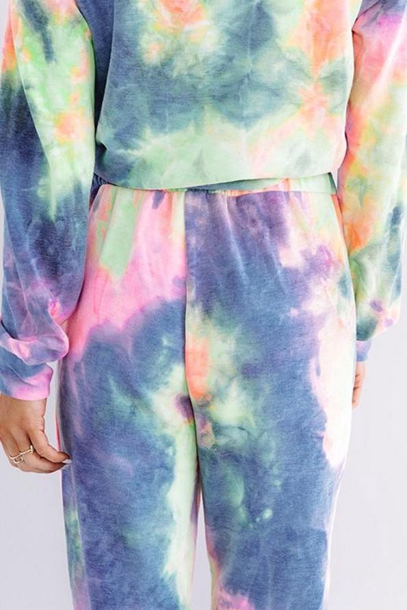 Modrikast tie dye komplet Serenity
