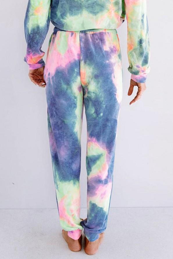 Modrikast tie dye komplet Serenity