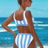 Modro črtast bikini Oakleigh