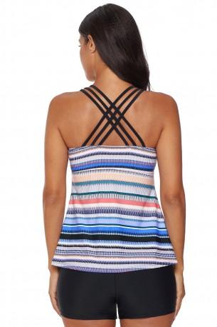 Modro črtast tankini Heaven