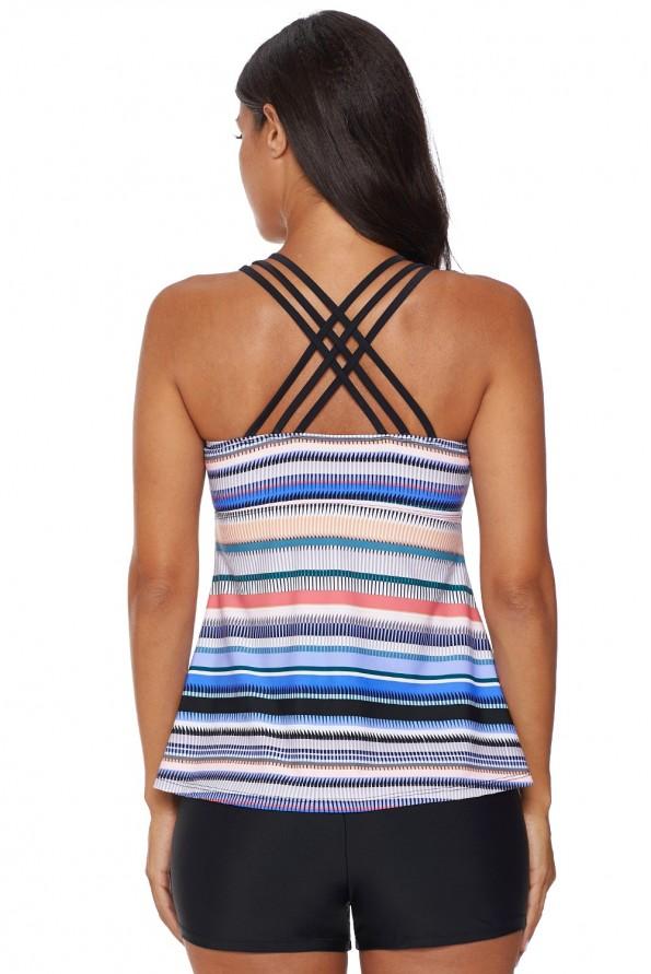 Modro črtast tankini Heaven