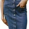Modro denim krilo Alena na gumbe