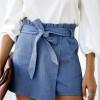 Modro denim mini krilo Adaline z žepi