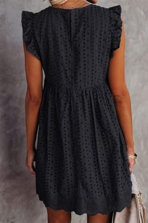 Obleka iz perforiranih rokavov Ella