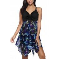 Obleka za kopanje s črnim krilom in hlačkami Ainsley