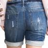 Ohlapne denim bombažne kratke hlače Giovanna