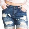 Ohlapne denim bombažne kratke hlače Giovanna