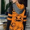 Oranžen halloween pulover s kapuco Rory