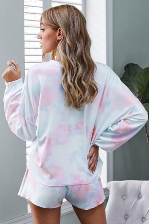 Oranžen tie dye pižama komplet Alina