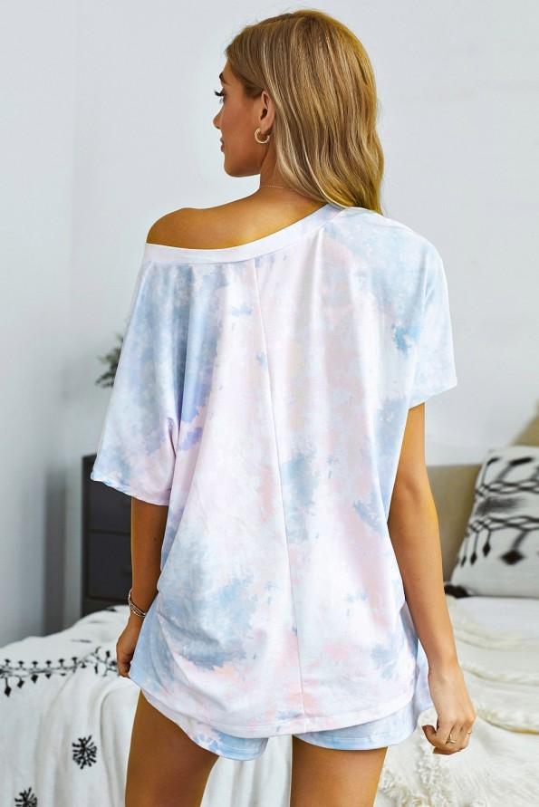 Oranžen tie dye pižama komplet Eden
