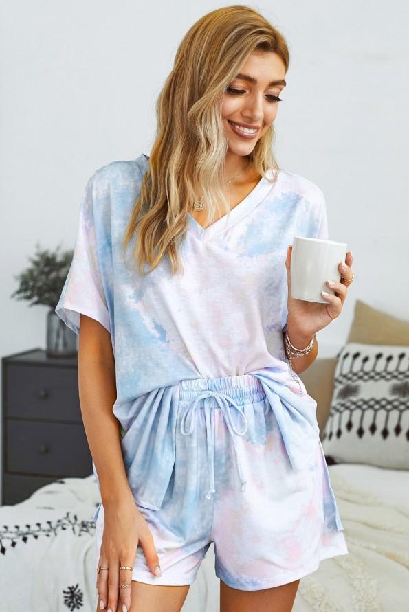 Oranžen tie dye pižama komplet Eden