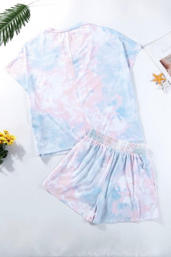 Oranžen tie dye pižama komplet Eden