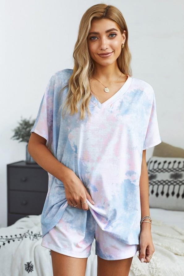 Oranžen tie dye pižama komplet Eden