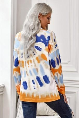Oranžen tie dye pulover Isla