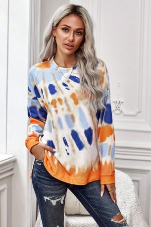 Oranžen tie dye pulover Isla