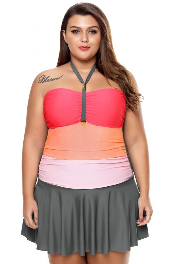 Oranžna kopalna obleka Angela