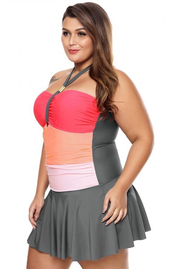 Oranžna kopalna obleka Angela