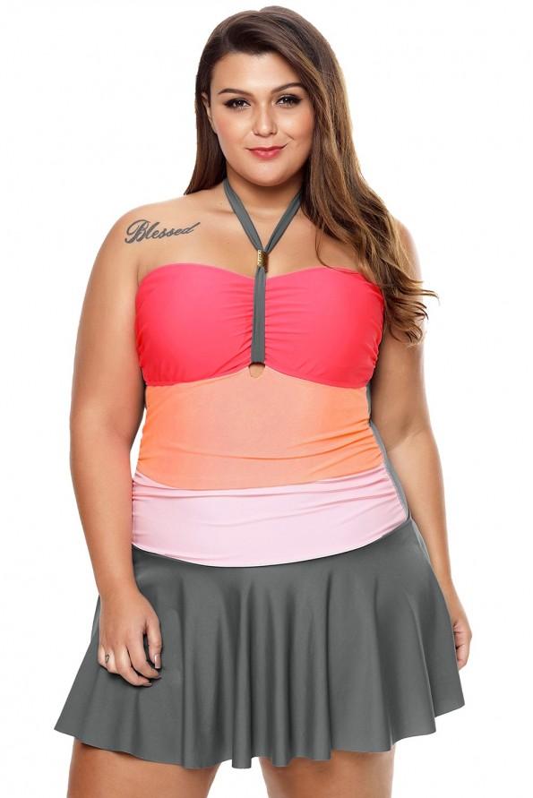 Oranžna kopalna obleka Angela