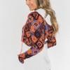 Oranžni boho print pulover Nohanna