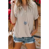 Preklopna bluza Giselle marelične barve