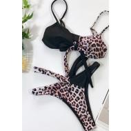 Preklopni bikini Cali z leopardjim potiskom