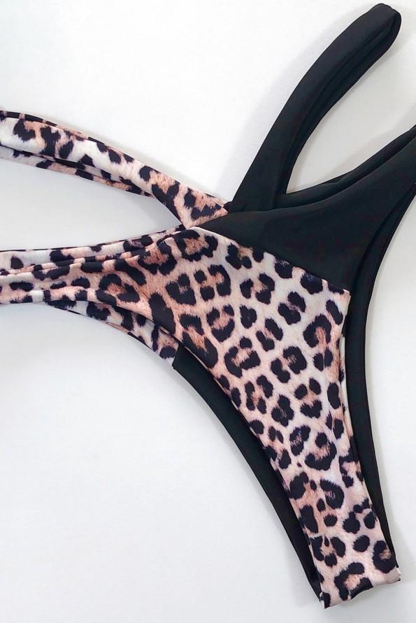 Preklopni bikini Cali z leopardjim potiskom