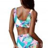 Preprost bikini Gia s tropskim motivom