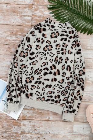 Pulover Delilah z leopardjim potiskom