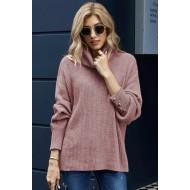 Pulover Marlee s stoječim ovratnikom in svetilka rokavom