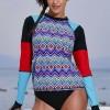 Rashguard Cameron z geometrijskim potiskom
