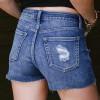 Razcefrane jeans kratke hlače z žepi Adeline