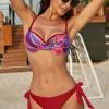 Rdeč bikini Kaylani na zavezovanje