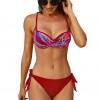 Rdeč bikini Kaylani na zavezovanje