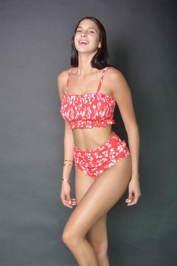 Rdeč elastičen bikini komplet Scarlet