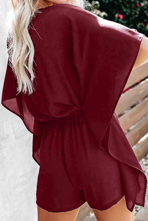 Rdeč kimono romper Carter
