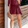 Rdeč kimono romper Carter