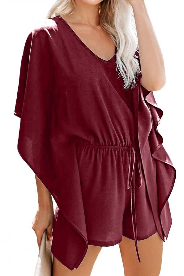 Rdeč kimono romper Carter