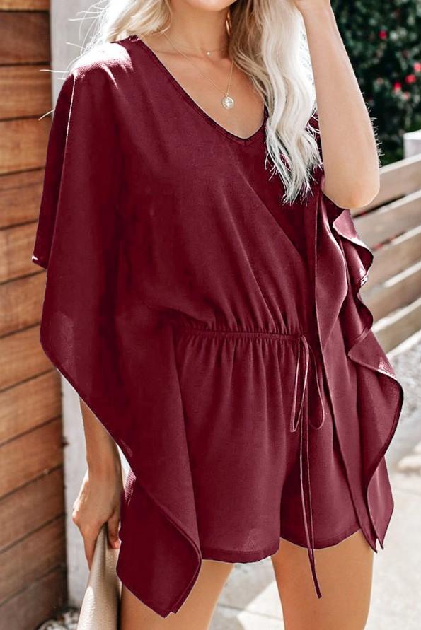 Rdeč kimono romper Carter
