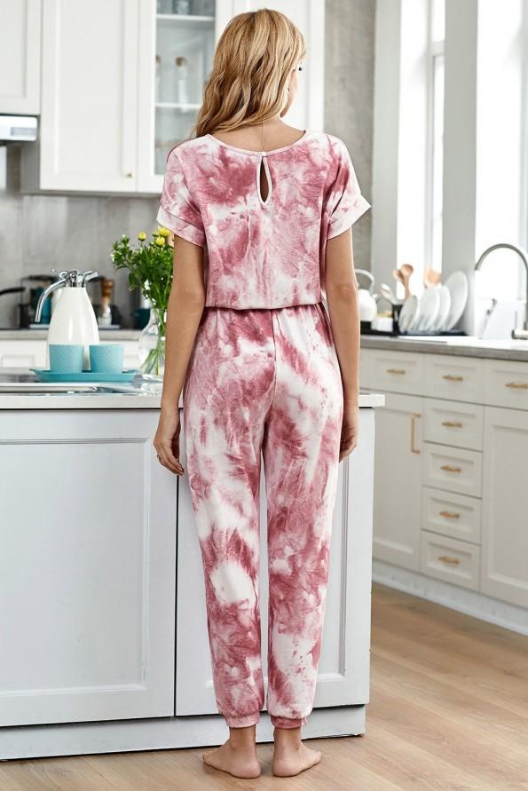 Rdeč tie dye kombinezon Bailee