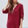 Rdeča bluza Azalea z zadrgo