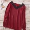 Rdeča bluza s čipkami Ivy