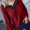 Rdeča bluza s čipkami Ivy