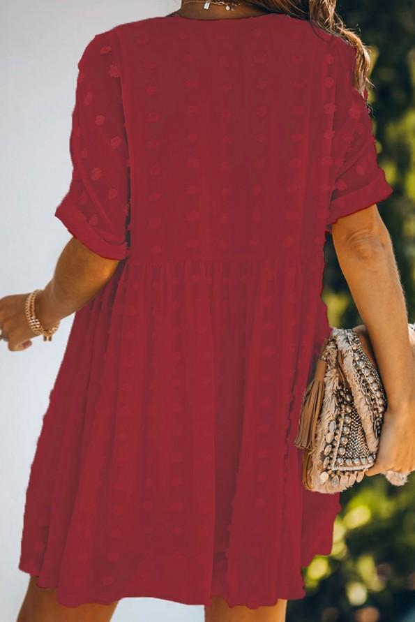 Rdeča poletna tunika/obleka Hana