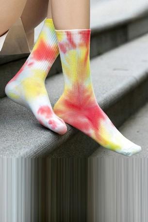 Rdeče tie dye nogavice Diana