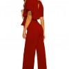 Rdeči kombinezon s širokimi nogami Fia