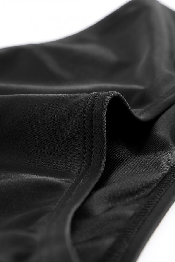 Črn plavalni spodnji del z visokim pasom s sarongom Sania