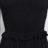 Črn smocked bandeau široki kombinezon Fenicia