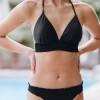 Črne bikini kopalke z elastičnim trakom push up Fiana
