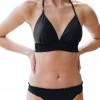 Črne bikini kopalke z elastičnim trakom push up Fiana